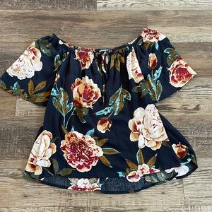 Audrey 3+1 boho floral blouse S